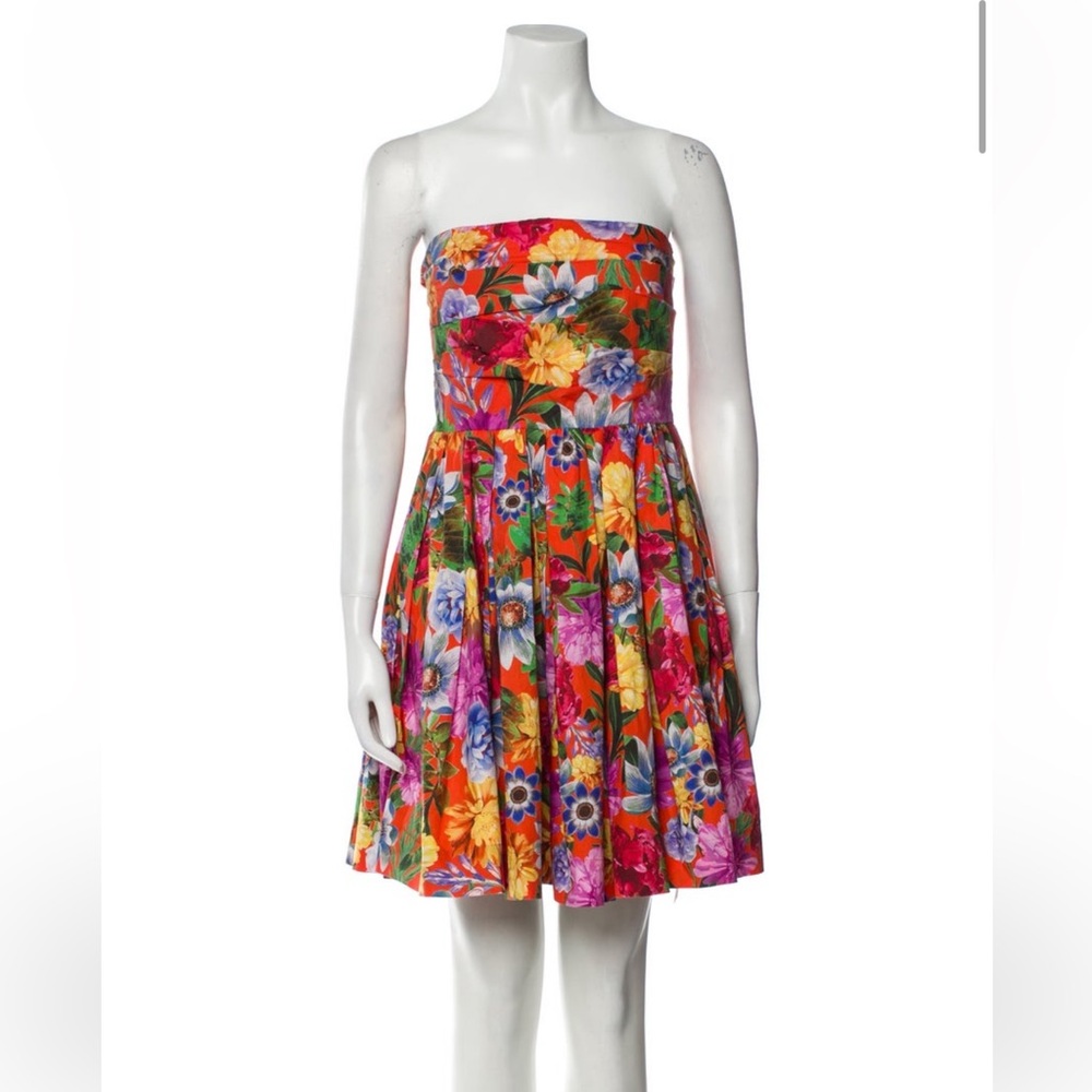Cara Cara Nadia Floral Strapless Mini Dress Size Medium - Picture 2 of 7